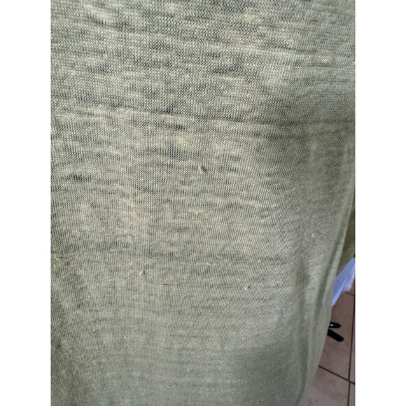 Project Social T LA Linen Large Pale Yellow Short Sleeve Tunic Top Sustainable - Picture 6 of 6